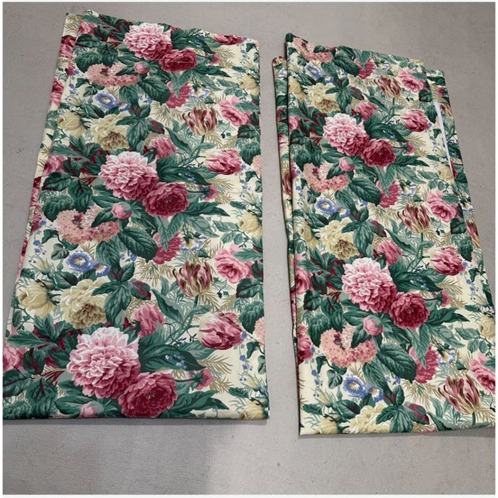 Martex USA 2 Panel Set Shabby Cottage Chic Floral Vintage Curtains